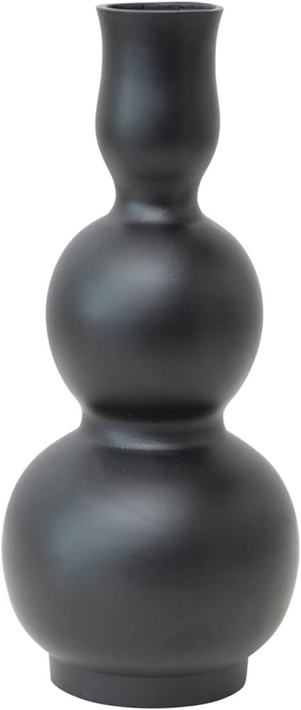 Bloomingville Bloomingville Sculptural Aluminum Vase, Matte Black | Amazon (US)