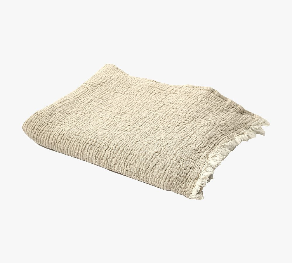 Turkish Cotton Fringe Throw | Pottery Barn (US)