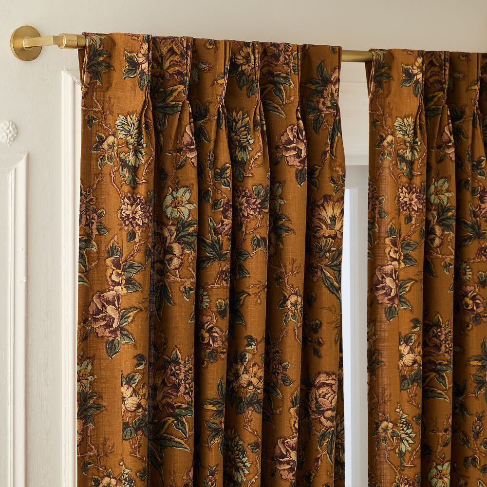 Pierce & Ward Wild Garden Pleated Curtain | West Elm (US)