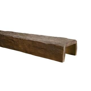 5-1/8 in. x 8 in. x 13 ft. Medium Oak Hand Hewn Faux Wood Beam | The Home Depot