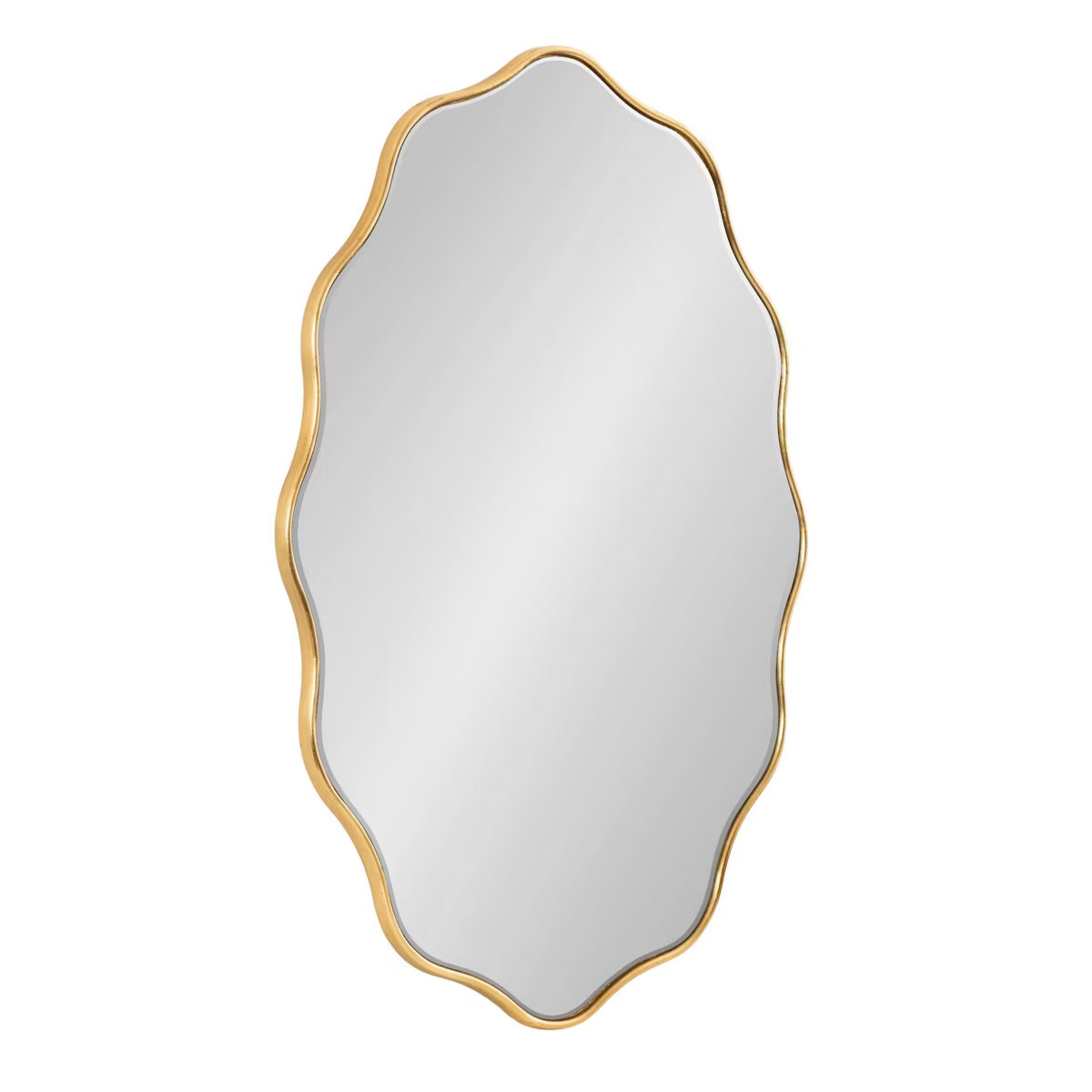 Kate & Laurel All Things Decor 24"x34" Viona Oval Scalloped Mirror Gold: Luxury Glam Style, No As... | Target