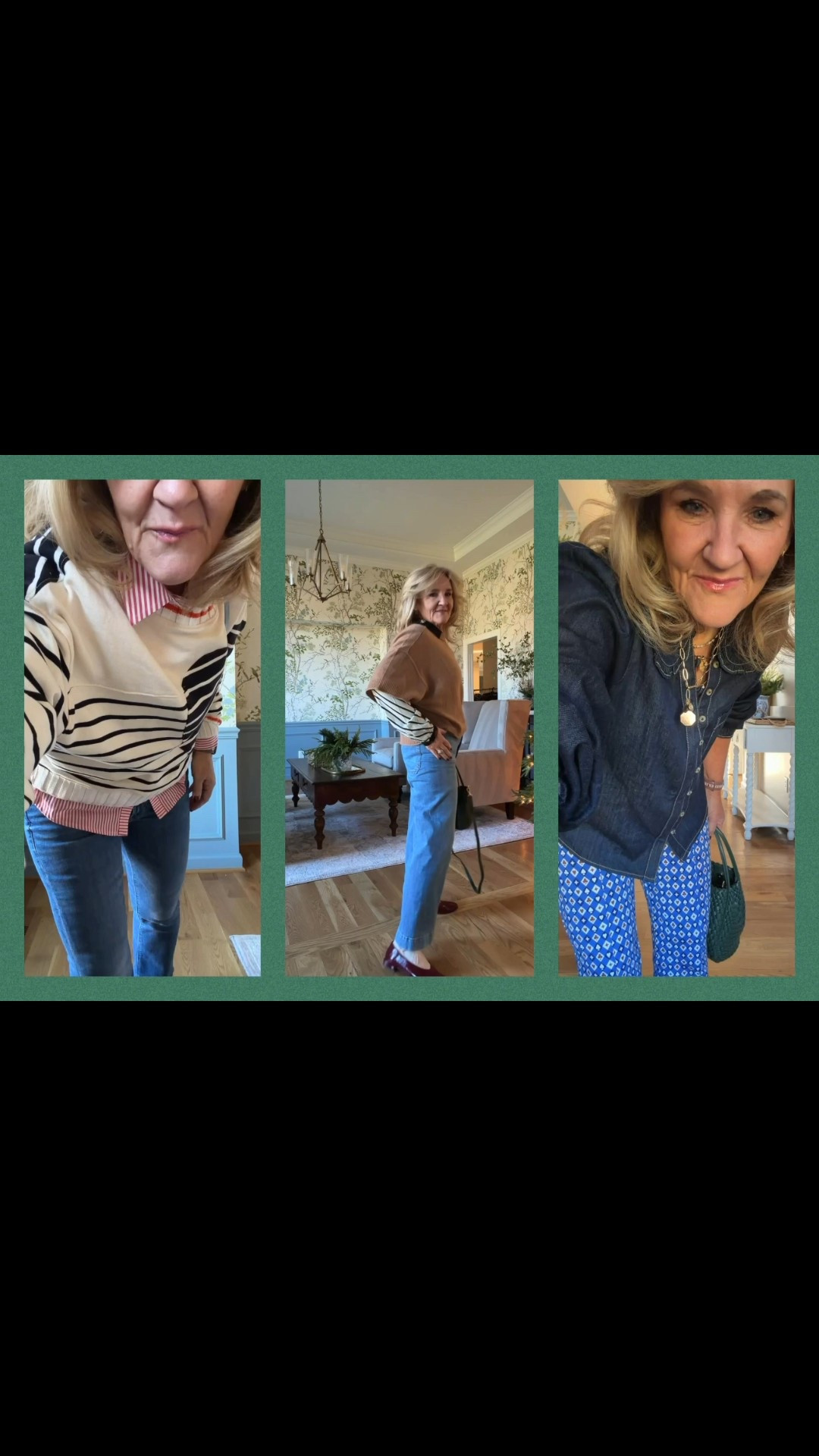@anthropologie new arrivals. 
Patterned knit pants size medium 
Tops size medium 
Love these burgandy flats. Super cute with socks too. Tts. 
Sweatshirt & sweater size medium 
Mother jeans these you must size up! Wearing a 30 petite 

#LTKootd #LTKPetite #LTKOver40