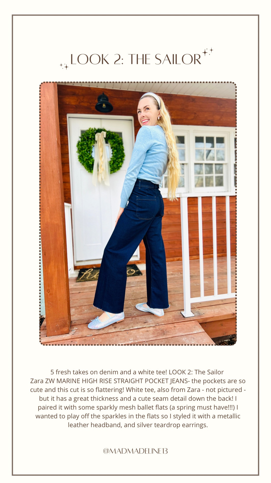 5 fresh takes on denim and a white tee! LOOK 2: The Sailor 
The exact jeans are from Zara! And the shoes are from Amazon, so I linked similar! For the links to those items see my instagram!

#LTKshoecrush #LTKfindsunder100