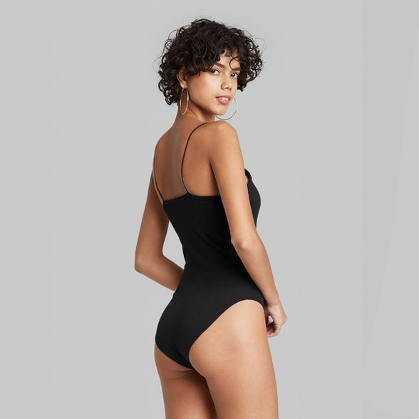 Women's Square Neck Spaghetti Strap Bodysuit - Wild Fable™ | Target