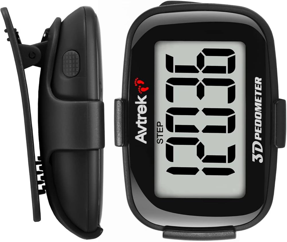 3D Step Counter Clip On with LED Backlight Pocket Pedometer for Walking Outdoor Activities Fitnes... | Amazon (US)