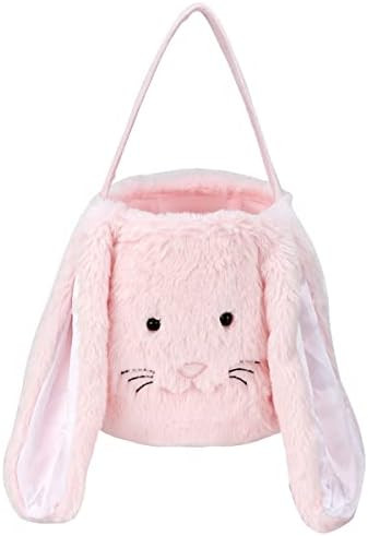 Plush Easter Bunny Basket, Monogrammed Bunny Easter Buckets with Long Plush Ear, Egg Hunting East... | Amazon (US)