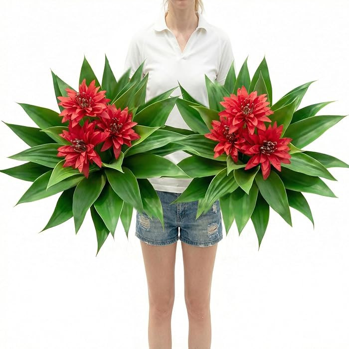 Artificial Agave Topiary Trees with Flowers with Spikes for Outdoor 30" Set of 2, UV Resistant Fa... | Amazon (US)