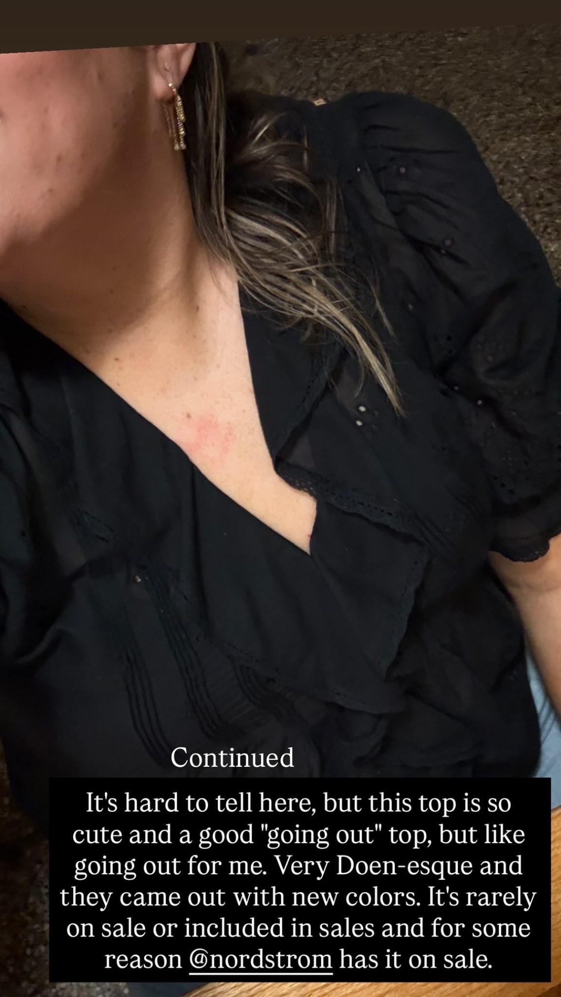 It's hard to tell here, but this top is so cute and a good "going out" top, but like going out for me. Very Doen-esque and they came out with new colors. It's rarely on sale or included in sales and for some reason @nordstrom has it on sale.  Continued

#LTKxMadewell #LTKPlusSize #LTKSaleAlert