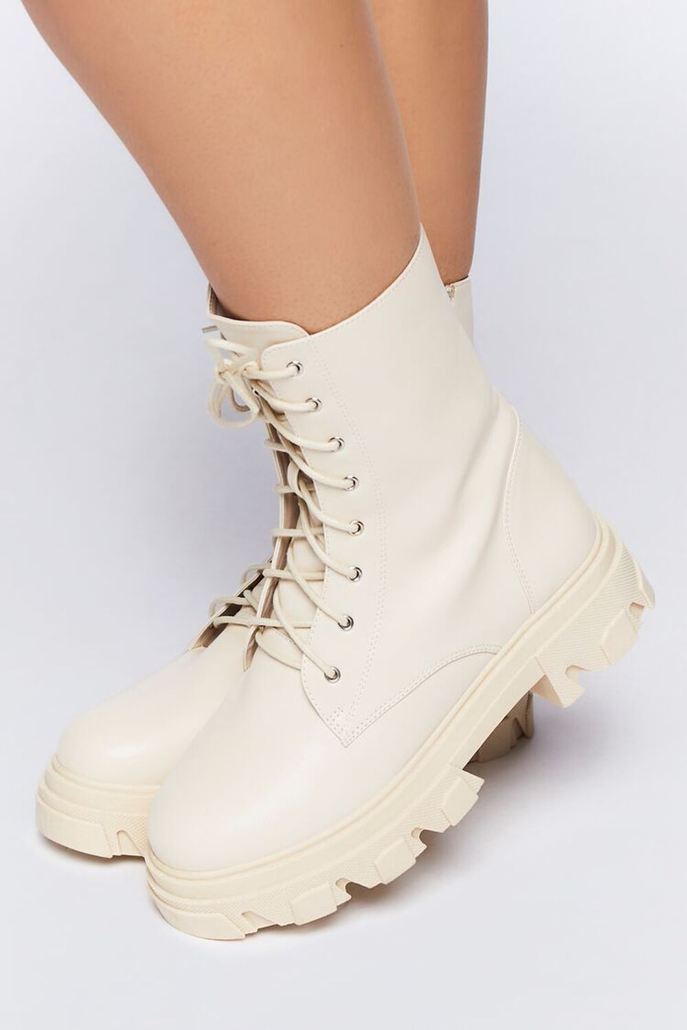 Lug-Sole Combat Boots (Wide) | Forever 21 (US)