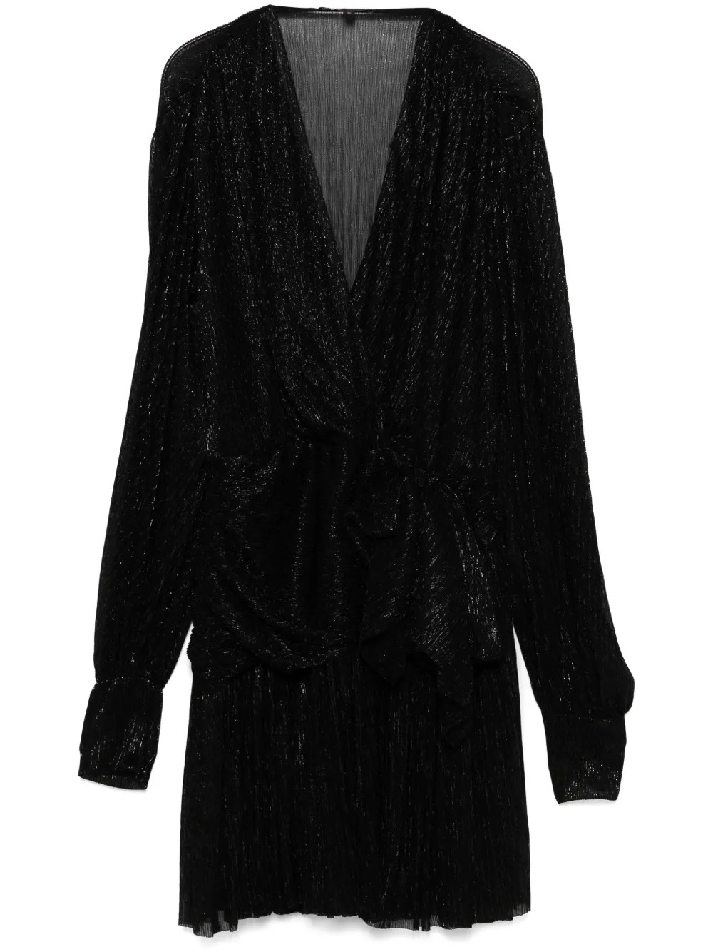 Maje bow-detail Mini Dress | Black | FARFETCH | Farfetch Global