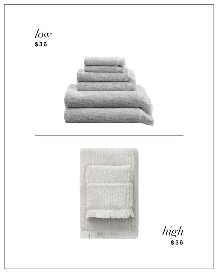 High / Low : Cotton Bath Towels 

#LTKHome #LTKFindsUnder50