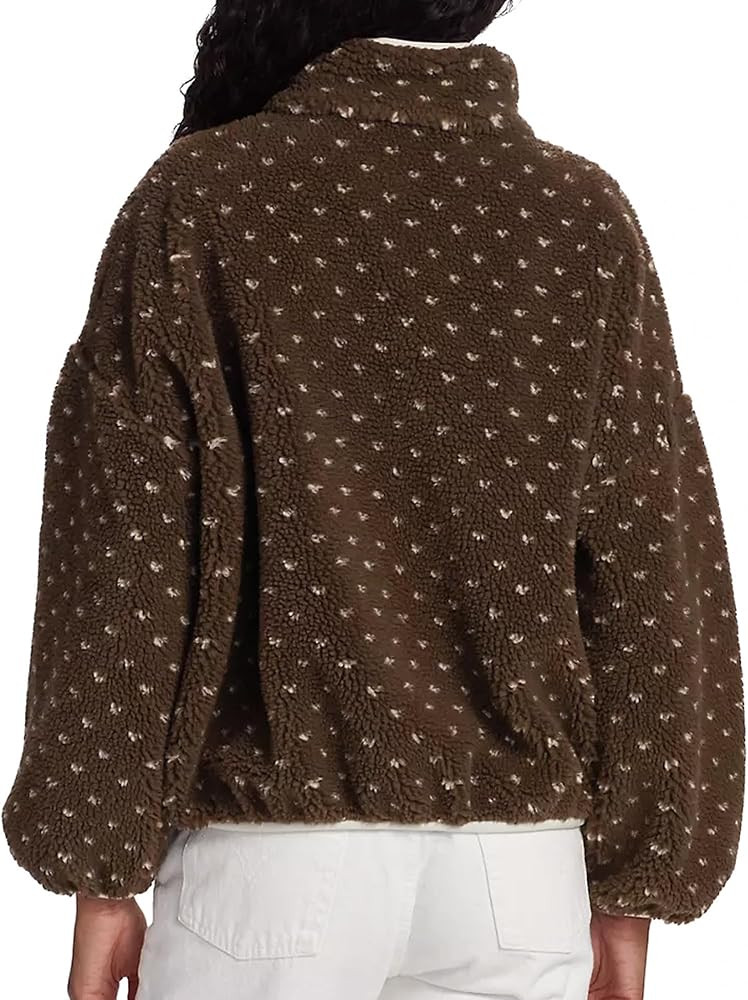 Hixiaohe Fleece Sweatshirt for Women Winter Long Sleeve High Neck Fuzzy Sherpa Pullover Jacket Wa... | Amazon (US)