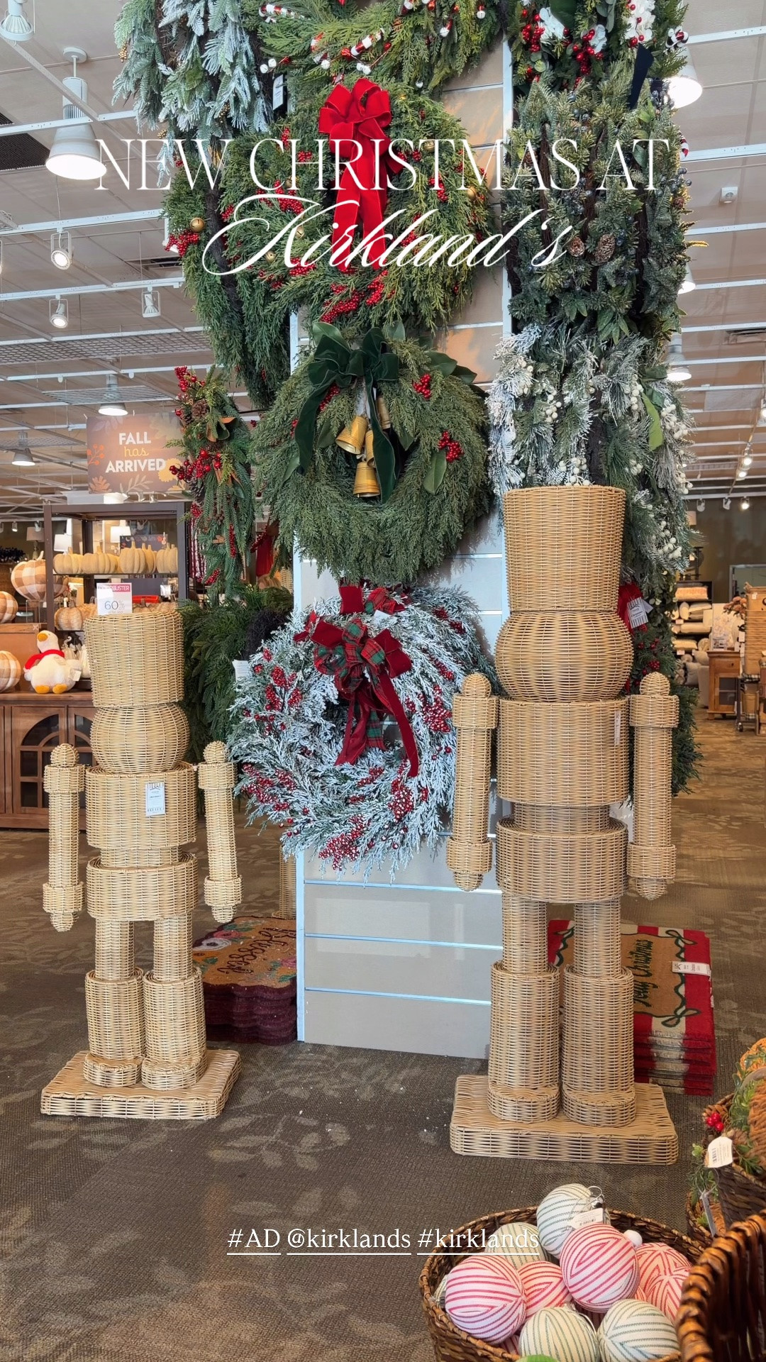 These new arrivals from @kirklands for Christmas are so beautiful! Here's a sneak peek of their newest holiday collection, linked everything below 🌲🤍✨

#AD #Kirklands #Christmas #Christmasdecor
#wreath #nutcracker #holidaytable #christmasmug #garland #christmascandle