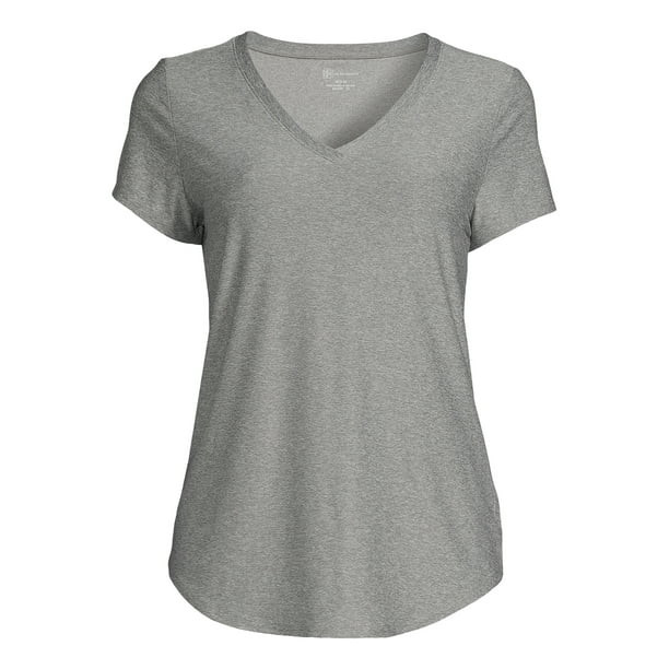 No Boundaries Junior's Brushed V-Neck T-Shirt | Walmart (US)