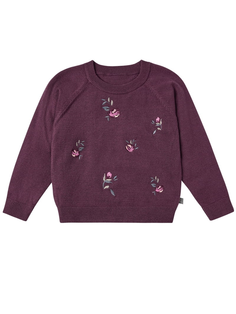 Modern Moments by Gerber Toddler Girl Embroidered Sweater Set, 2-Piece, Sizes 12 Months - 5T | Walmart (US)