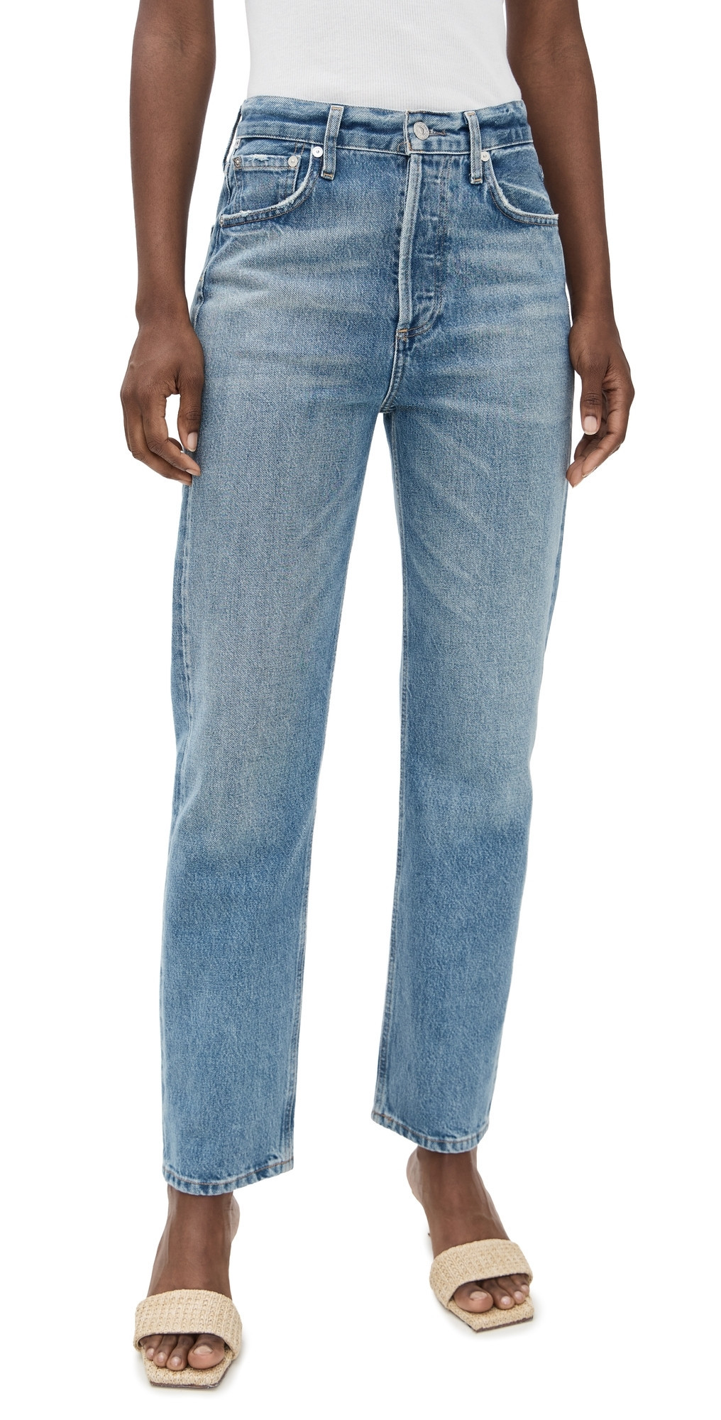 Citizens of Humanity Blaine High Rise Straight Jeans Perri 33 | Shopbop