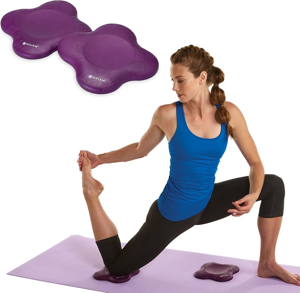 Gaiam Yoga Knee Pads (Set of 2) - Yoga Props and Accessories for Women/Men Cushions Knees and Elb... | Amazon (US)