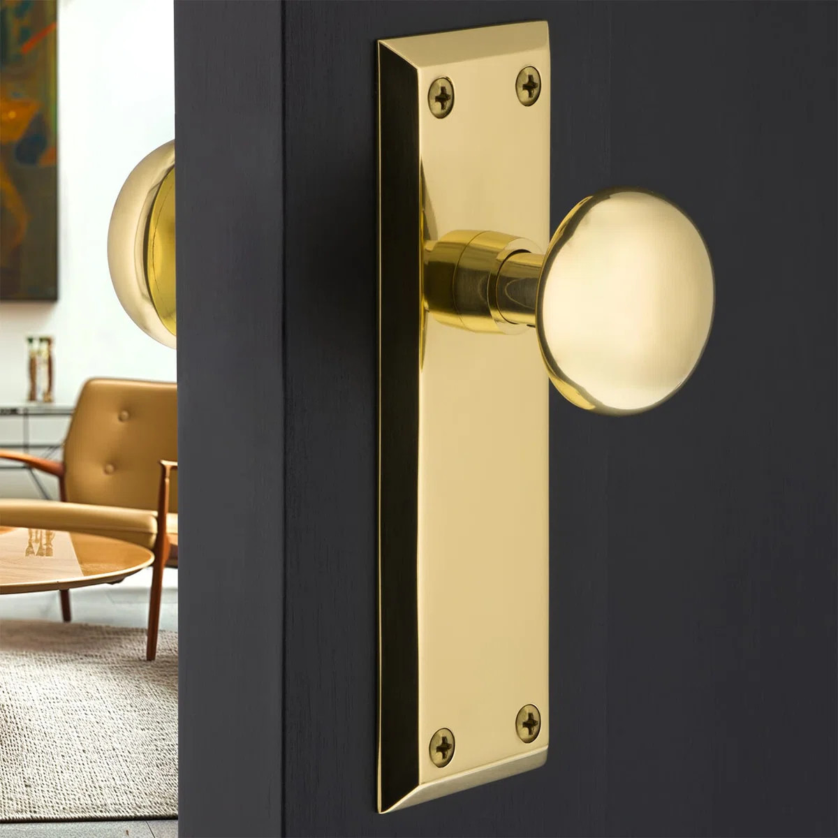 New York Plate with New York Door Knob | Wayfair North America