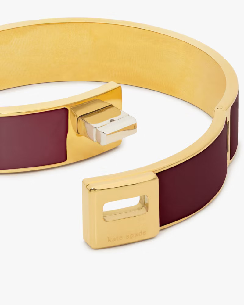 Phoebe Enamel Turnlock Bangle | Kate Spade Outlet