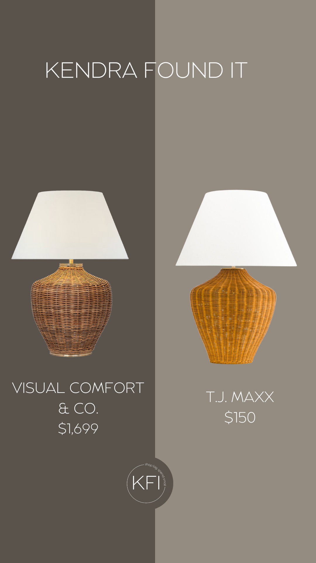 I just found such a good Visual Comfort Evie Large Table Lamp dupe — the woven rattan base and classic white shade give you that warm, sculptural look for a fraction of the price. It has the same timeless, elevated feel as the original but works so well in a modern organic home, especially on a console table, nightstand, or side table. If you love natural texture, soft lighting, and pieces that instantly add warmth without feeling trendy, this is an easy win and such a great value compared to the splurge version. The best part? The dupe is the SAME SIZE AS THE ORIGINAL. Linked both here. 

 #LTKHome #LTKSaleAlert