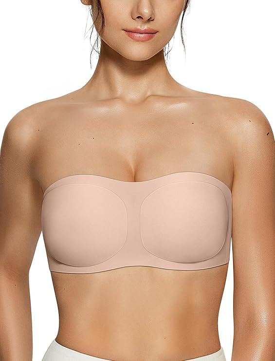 Vertvie Women's Wireless Strapless Bra Seamless Padded Bandeau Bra Non-Slip Silicone Tube Top Pus... | Amazon (US)