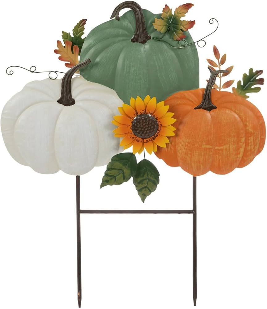 Hobby Lobby Fall Harvest Pumpkin Metal Garden Stakes, Pumpkins & Sunflower | Amazon (US)