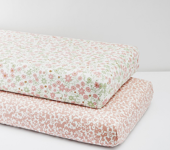 Julia Berolzheimer Floral Crib Fitted Sheets - Set of 2 | Pottery Barn Kids