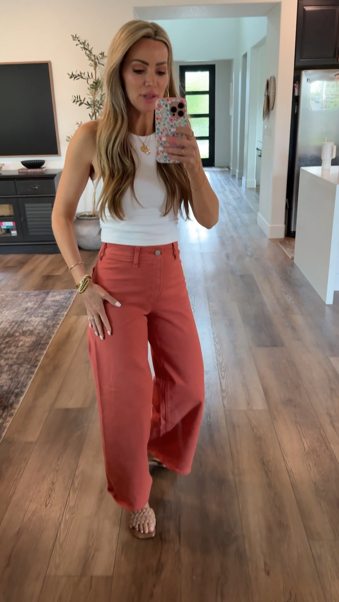 Elevated casual outfit idea
Tank tops are part of a two pack on Amazon wearing size small 
Wide leg pants size 2, in between sizes size up 


#LTKWorkwear #LTKWatchNow #LTKFindsUnder50