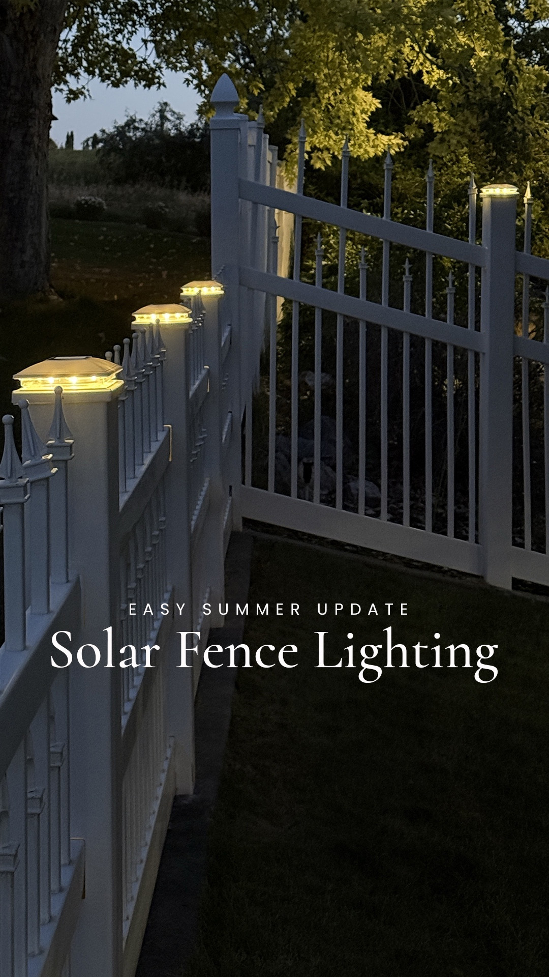 My go-to solar fence post cap lights for the perfect warm white glow… 

#LTKFindsUnder50 #LTKHome #LTKSeasonal