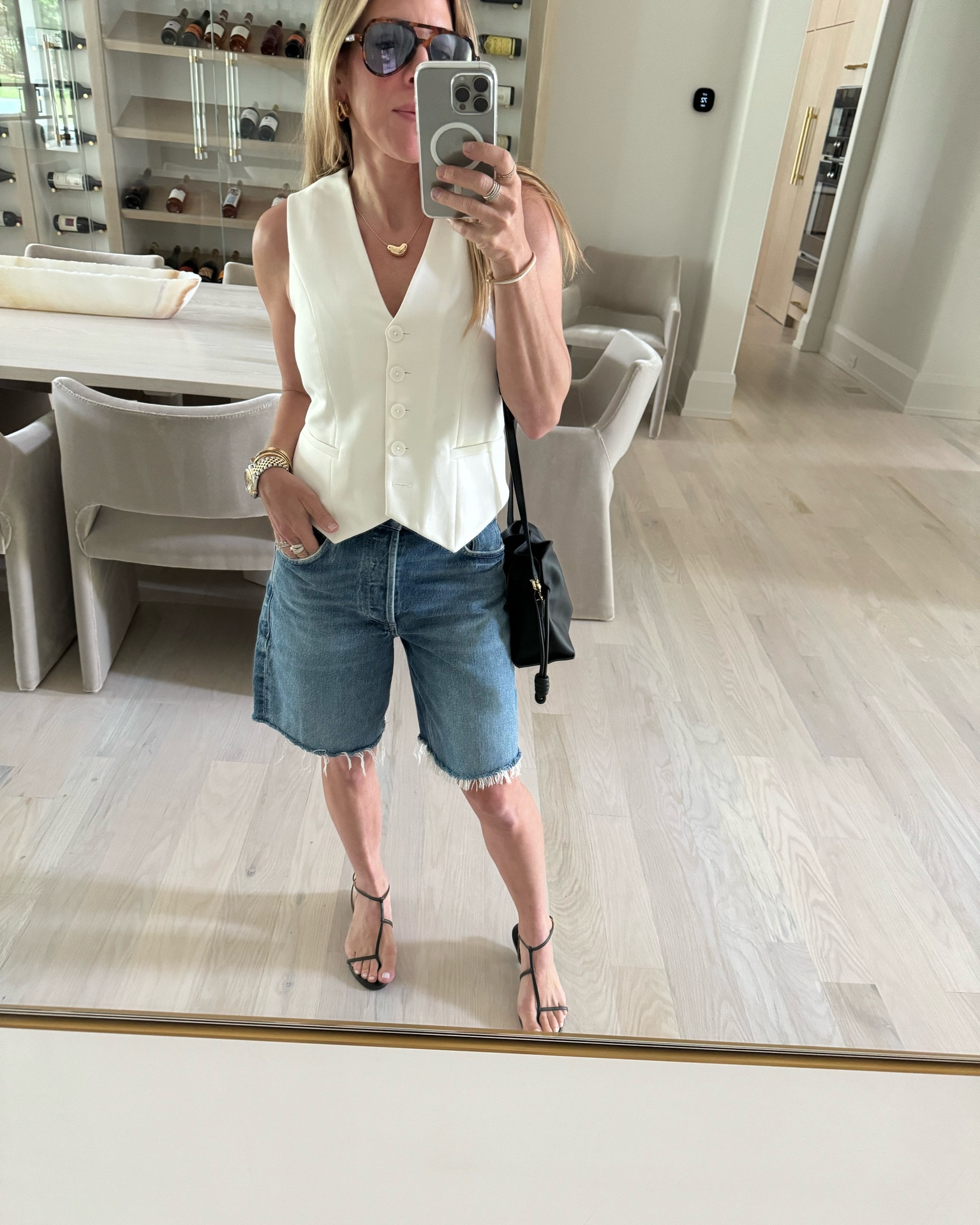 I love pairing these long denim shorts with a strappy sandal. It’s the mix of casual and dressy that I find cool. Vest is Abercrombie. Sandals are khaite and a splurge but also tagged some amazing dupes! 






Strappy black kitten heel, long shorts, khaite, loewe, citizens of humanity, casual outfit, errands outfit, casual cool, effortless, Amazon dupe 

#LTKFindsUnder100 #LTKShoeCrush #LTKStyleTip