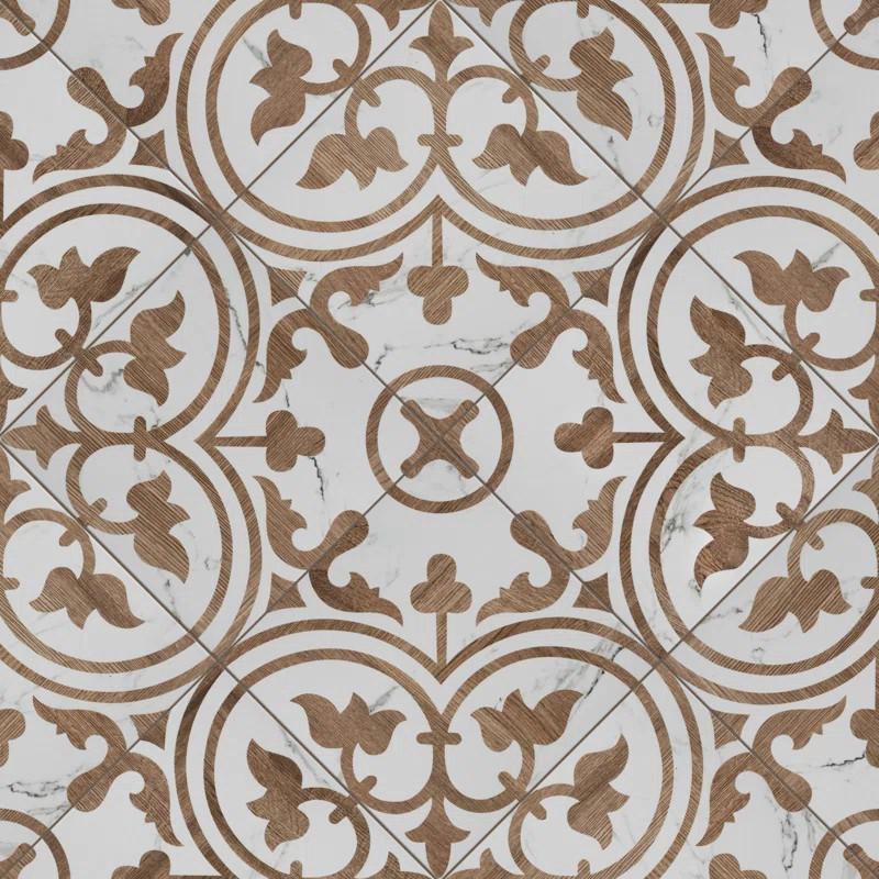Llama Arte Loire 10" x 10" Porcelain Patterned Wall & Floor Tile | Wayfair North America