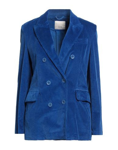 19.70 Nineteen Seventy Woman Blazer Bright blue Size 6 Cotton, Modal, Elastane | YOOX (US)