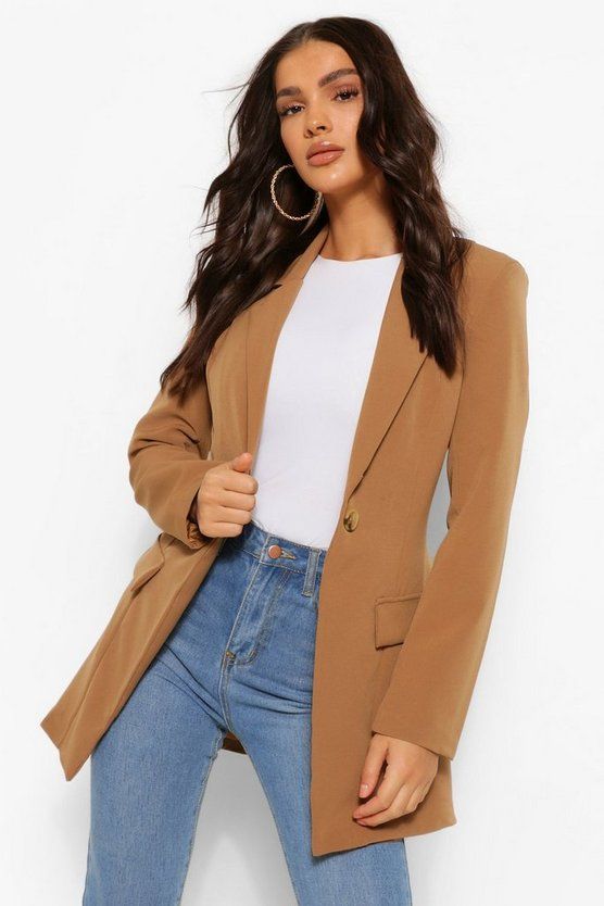 Single Breasted Shoulder Pad Blazer | Boohoo.com (UK & IE)