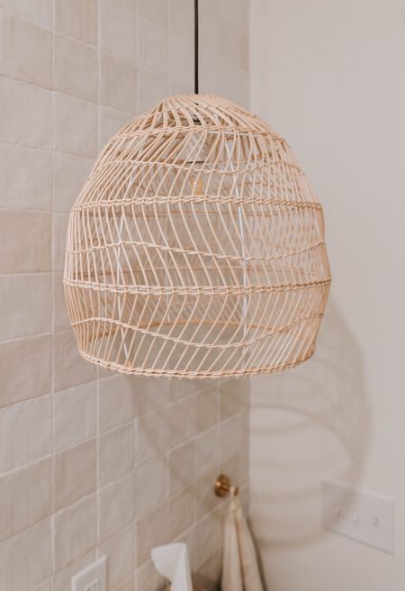 Add a touch of natural elegance to your bathroom with this rattan light fixture. 🌿💡 #BathroomStyle #NaturalBeauty

#LTKHome