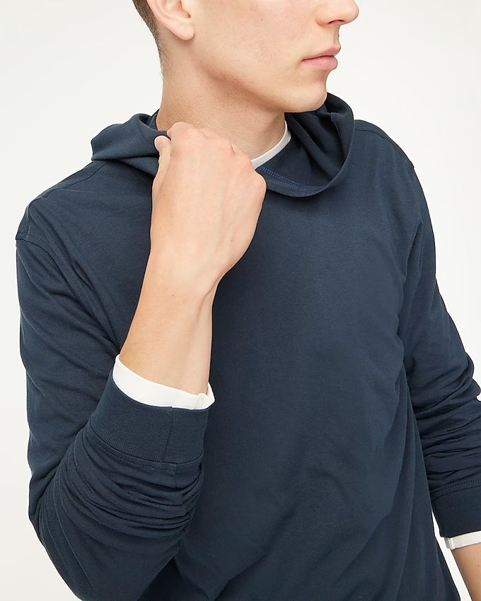 Long-sleeve washed jersey hoodie | J.Crew Factory
