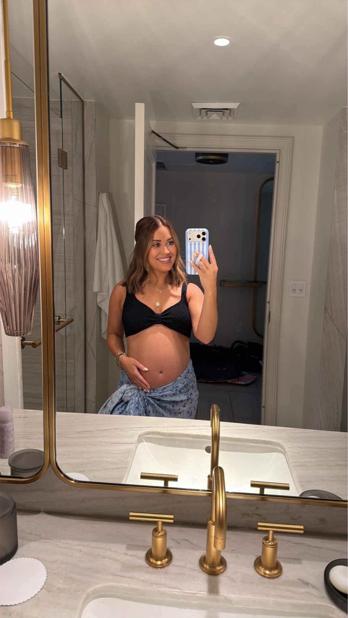 Last beach day today! Wearing this black scrunch swimsuit again- comes in one size & bump friendly as well. I’m currently 23 weeks! Coverup sarong + accessories are also linked! 

Resort wear || vacation looks || beach day || maternity swim || maternity outfits || bump friendly || summer outfits || summer vacation

#LTKBump #LTKSwim #LTKSeasonal