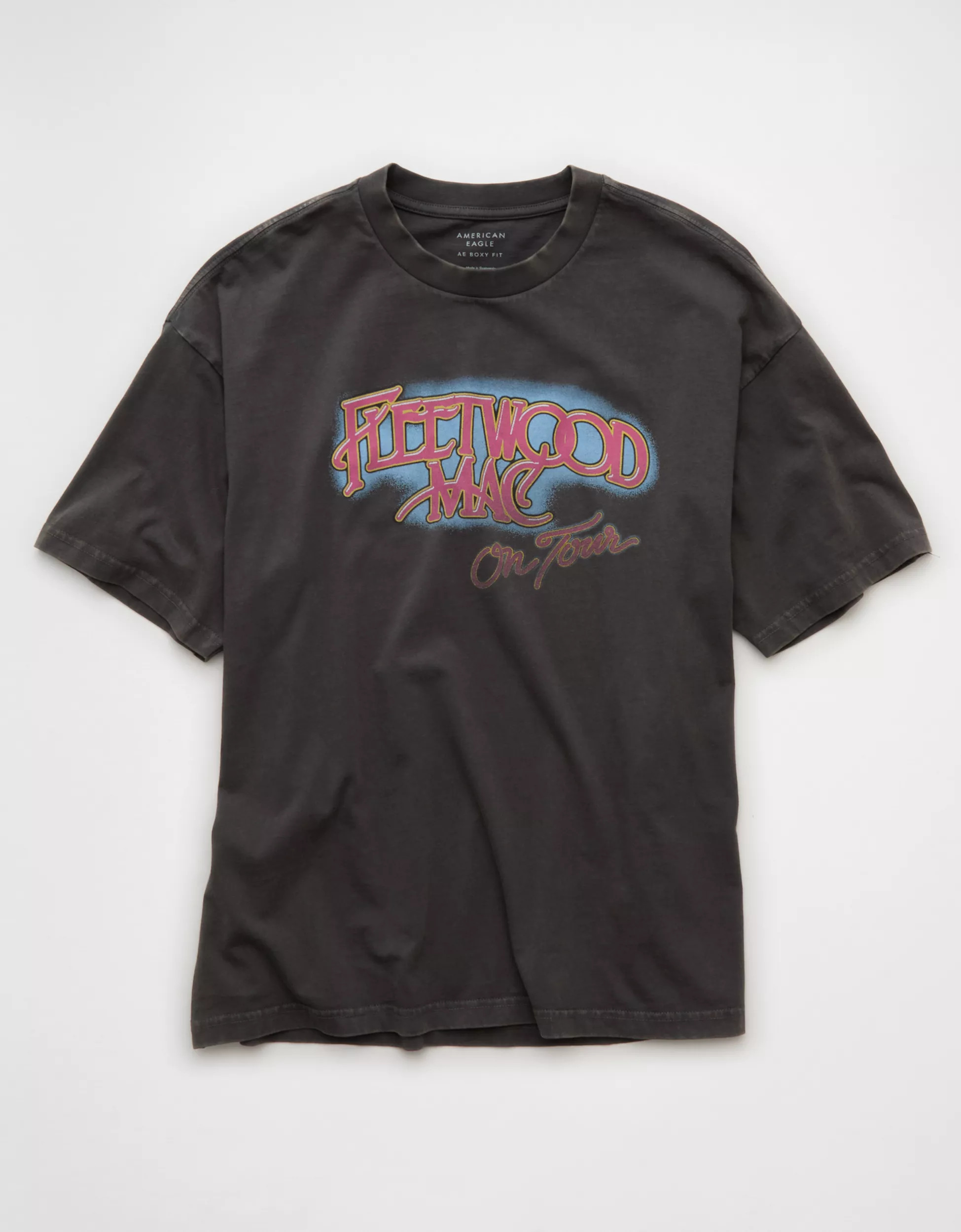 AE Boxy Fleetwood Mac Graphic T-Shirt | American Eagle Outfitters (US & CA)