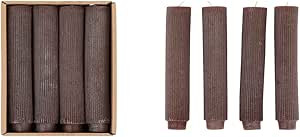 Creative Co-Op Unscented Pleated Taper Candles in Box, Set of 12 | Amazon (US)