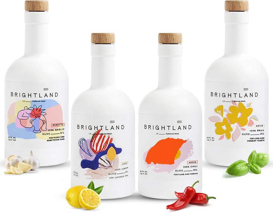 Brightland The Artist Capsule Cold-Pressed Olive Oils - Oprah’s Favorite Olive Oil Set Infused ... | Amazon (US)