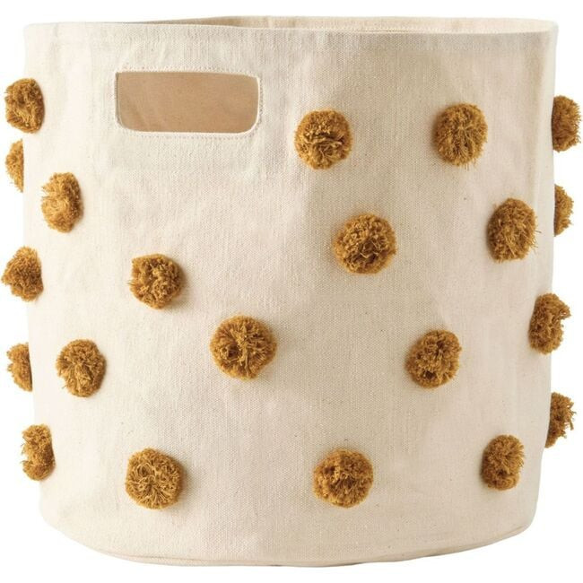 Pehr | Pom Basket - Bin, Dijon (Yellow) | Maisonette | Maisonette