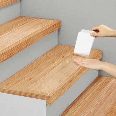 Clear Non-Slip Treads For Wooden Steps Indoor 5 Pack 4" X 24" Pre-Cut Anti-Slip Strips, Grip Tape Transparent Grips For Wood Stairs, Dogs, Kids And Pe | Wayfair North America