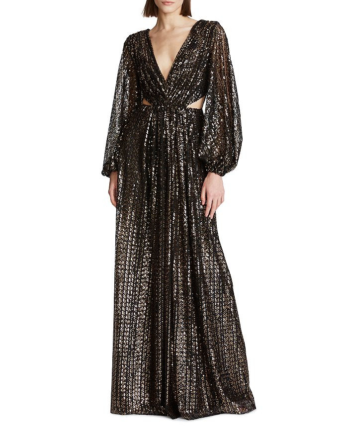 HALSTON Madelyn Sequin Side Cutout Gown Back to Results -  Women - Bloomingdale's | Bloomingdale's (US)