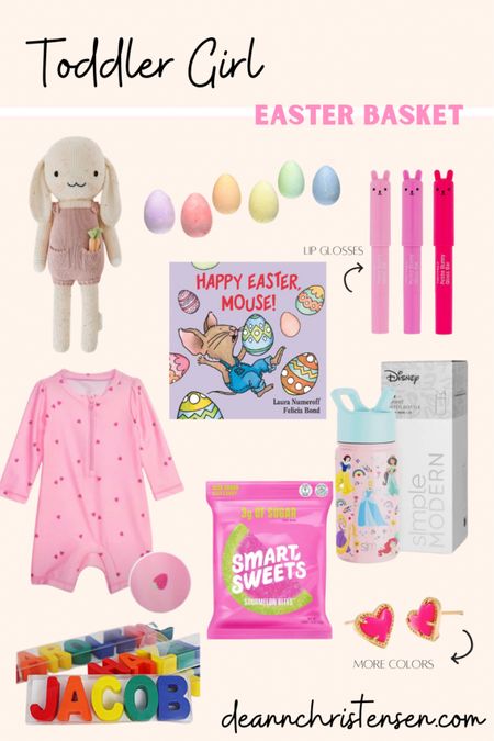 Toddler Girl Easter basket ideas 🐣🌸 #toddlergiftideas #toddlereaster #toddlergifts #easterbasket #easterstyle #toddlerstyle