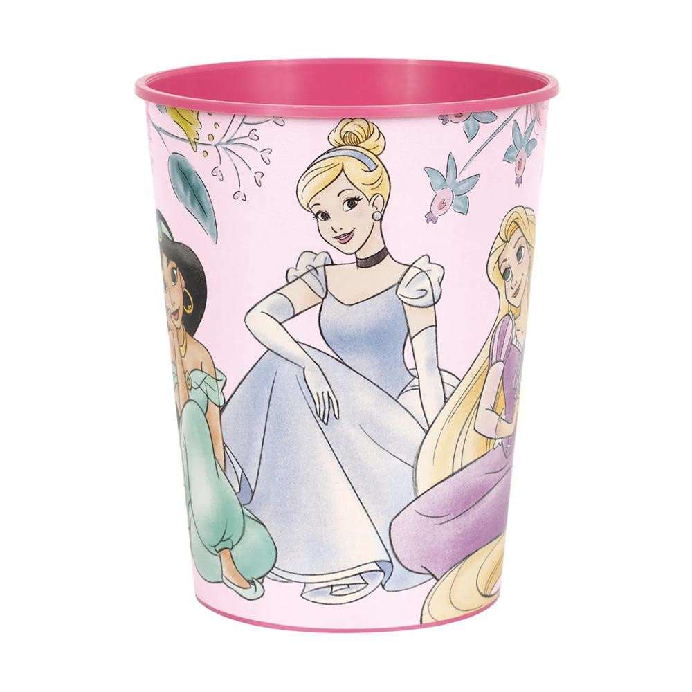 4 1/2" 16 oz. Floral Disney Princess Party Reusable Plastic Favor Tumbler | Oriental Trading Company