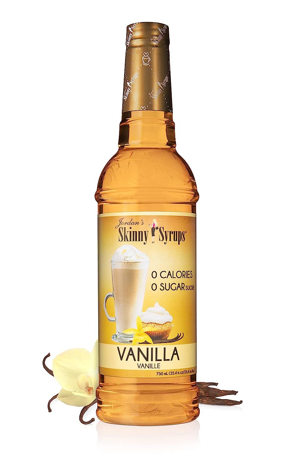 Jordan's Skinny Syrups Vanilla, Sugar Free Flavoring Syrup, 25.4 Ounce Bottle | Amazon (US)