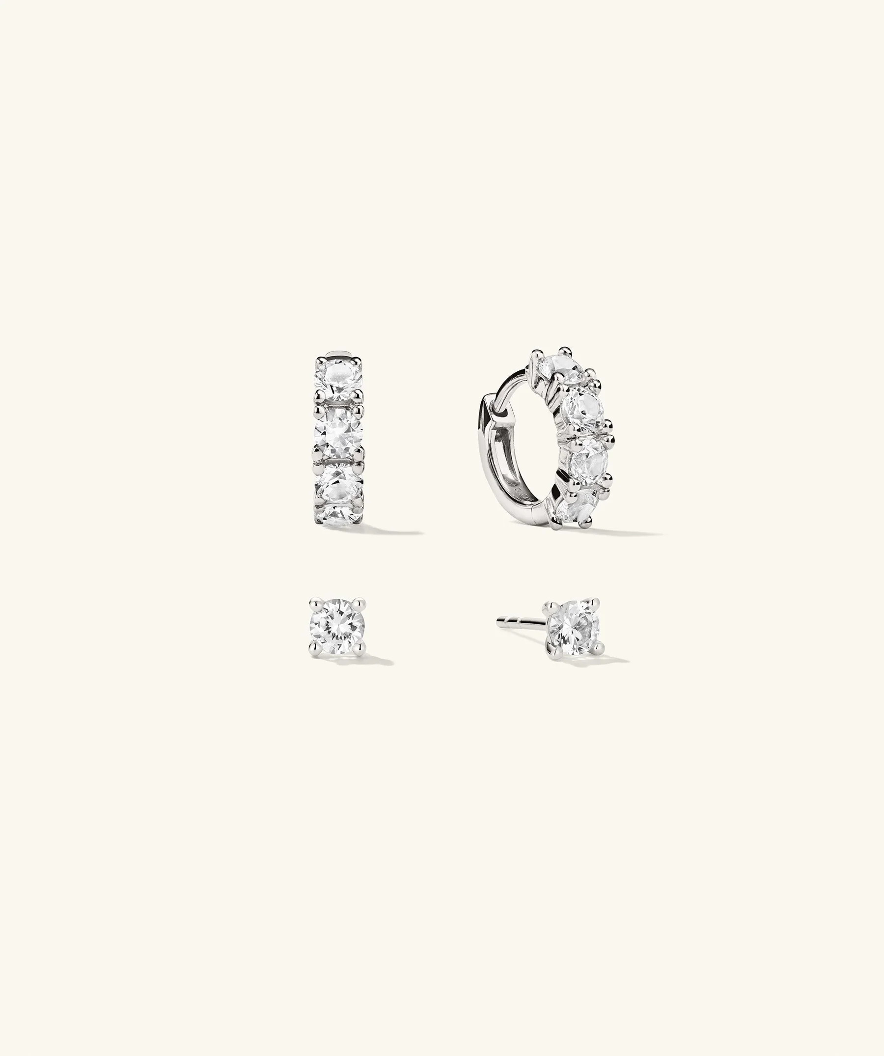 Lab Grown Sapphire Studs and Hoops Bundle | Mejuri Fine Crew