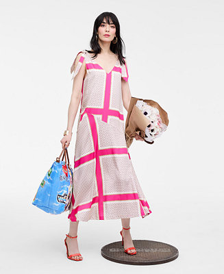 Women's Grid-Print Maxi Dress, Macy's Exclusive- Molly Rogers Capsule Collection - Macy's | Macy's