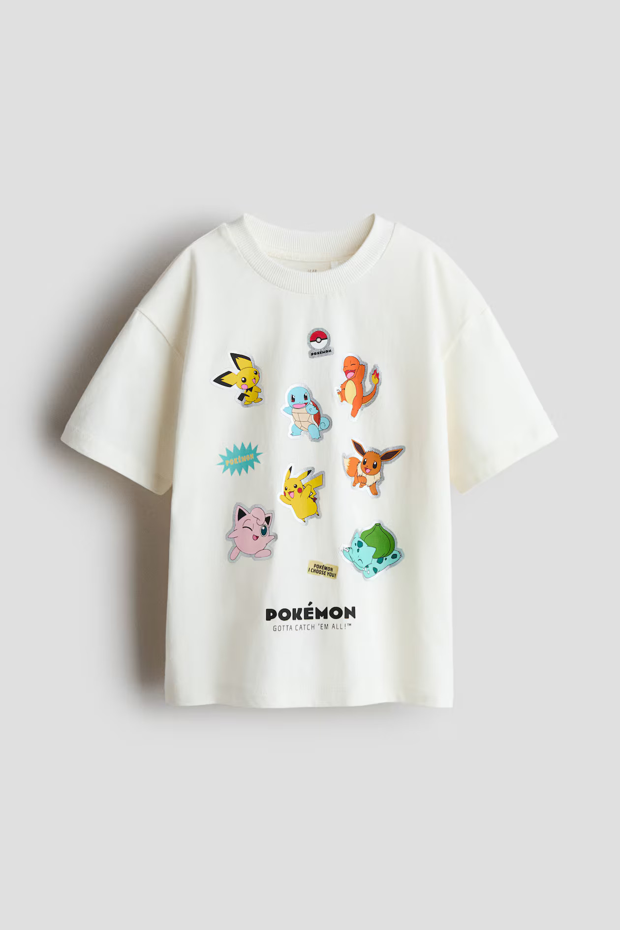 Oversized Printed T-Shirt - White/Pokémon - Kids | H&amp;M US | H&amp;M (US + CA)