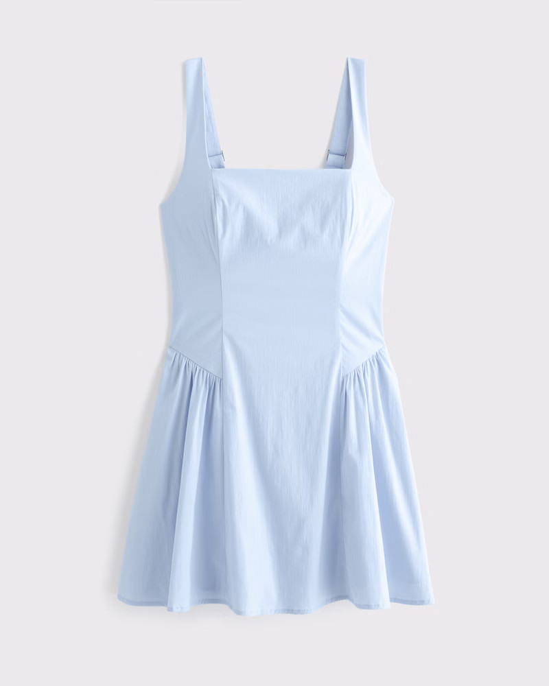 Dipped-Waist Stretch Mini Dress | Abercrombie & Fitch (US)
