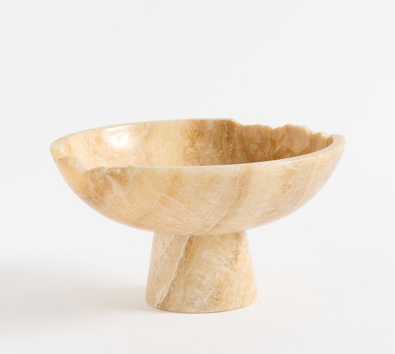 Onyx Stone Decorative Pedestal Bowl | Pottery Barn (US)
